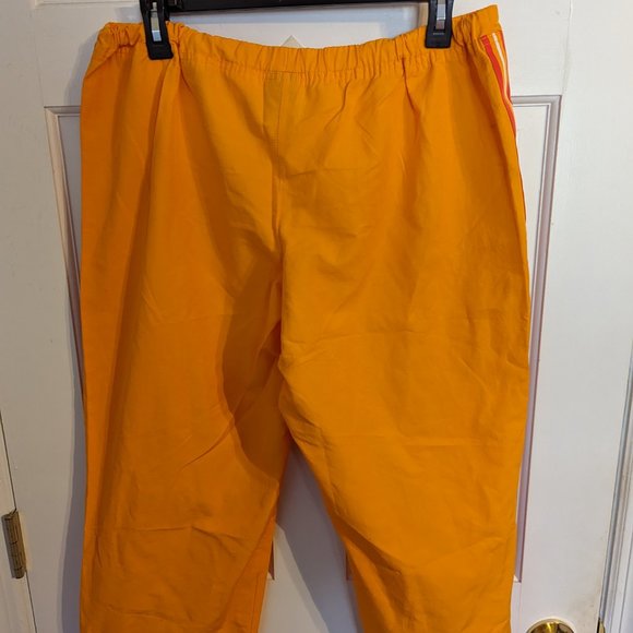 Nike Dri-FIT Athletic Pants Bright Orange Capri Length Zip Pockets Ladies sz L - Picture 6 of 8